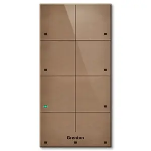 Grenton touch panel / 8 touch zones / TF-Bus / bright, natural leather front