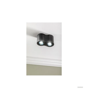 GTV ceiling lamp AVEIRO DUO BIS 2xGU10 230V IP20, black