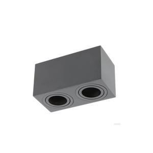 GTV ceiling lamp AVEIRO DUO BIS 2xGU10 square, black