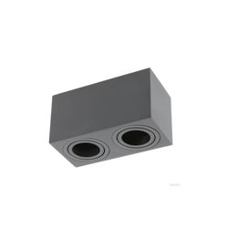 Stropna lampa GTV AVEIRO DUO BIS 2xGU10 kvadratna (crna)