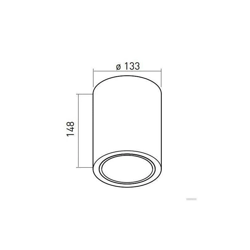 Stropna lampa GTV DRAGO 1xE27 230V IP20 (crna)