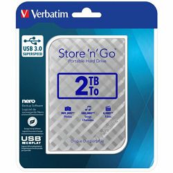 Hard disk HDD EXT. VERBATIM Store 'n' Go (2 TB, USB 3.0) srebrni