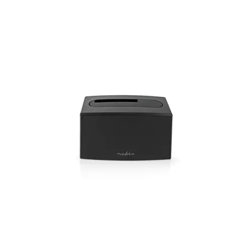HDD Dock NEDIS HDDUSB3210BK, 2.5incha/3.5incha SATA, USB 3.2, do 8TB, crni