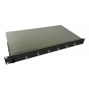 helos Fiber Optic 19" Splice Box 6 x LC/APC Duplex OS2, splice finished, black