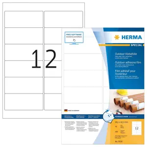 HERMA 9538 self-adhesive label Rectangle White 480 pc(s)