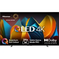 TV HISENSE QLED 100E7NQ PRO TV (254 cm, 4K Ultra HD, Smart TV, HDR10+, Dolby Atmos, Wi-Fi Black, 500 cd/m2, DVB-T/T2/C/S2/S)