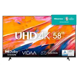 TV HISENSE LED 58A6K VIDAA TV (146 cm, 4K Ultra HD, HDR10+, DTS Virtual X, Smart TV, DVB-T/T2/C/S/S2)