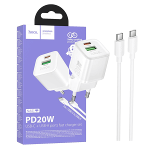 hoco-punjac-kucni-sa-type-c-kabelom-pd20w-qc30-n65-ingenious-58040-6942007655217.webp