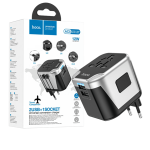 hoco. Punjač kučni, univerzalni, EU/UK/US/AU, 2 x USB,2.4 A - AC5 Level