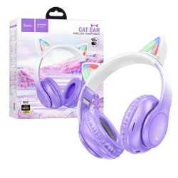 hoco. Slušalice bežične sa mikrofonom, Bluetooth - W42 Cat Ears, Purple Grape