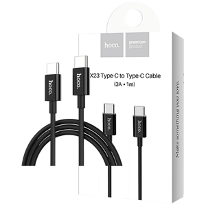 hoco. USB kabel za smartphone, USB type C na type C, 1 met., 3 A - X23 Skilled Black