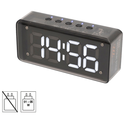 home Sat sa alarmom, FM radio, Bluetooth, microSD, USB, 3W - MECHACLOCK