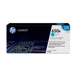 HP 650A Cyan Original LaserJet Toner Cartridge