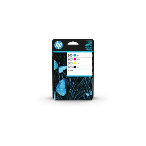 HP 963 - 4 pakker - sort, gul, cyan, m