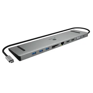 IcyBox docking station USB-C -> HDMI/VGA/USB-A/USB-C/3.5mm
