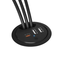 Icybox IB-HUB1407 built-in USB desktop charger with power supply and fast charging