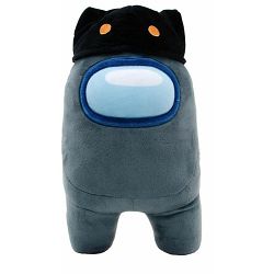 Igračka YUME Among Us 12" Plush -Series 2 crna with Cat Head Hat