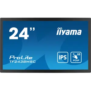 iiyama 23.8” 10pt Optical Bonded PCAP Open Frame Touch monitor with IPS panel technology, edge-to-edge glass design, anti-fingerprint coating and metal housing