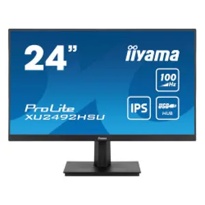 IIYAMA 24”  Prolite XU2492HSU-B6 FHD (1920x1080) IPS, 100Hz, 16:9, 0.4ms, 250 cd/m2, 1300:1, 1xHDMI/DP, 4xUSB, zvučnici