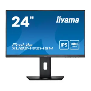 IIYAMA 24" XUB2492HSN-B5 1920x1080 IPS 75Hz USB-C Dock 65W + LAN, HDMI, DP, Full Ergo