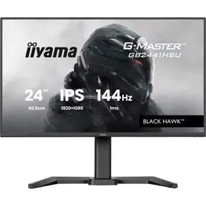 iiyama G-MASTER Get ahead with the 24" GB2441HSU Black Hawk monitor with IPS Panel Technology, 1ms MPRT and height adjustabe stand
