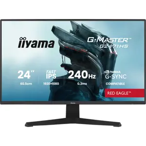 iiyama G-MASTER Unleash your full gaming potential with the 240Hz G2471HS Red Eagle guaranteeing 0.3ms MPRT