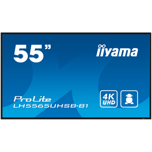 IIYAMA LFD LH5565UHSB-B1 55" Vivid-Bright Display 4K 800cd/m² 3840 x 2160 @60Hz 1200:1 8ms Android 11 OS, iiSignage2, FailOver, EShare landscape, portrait