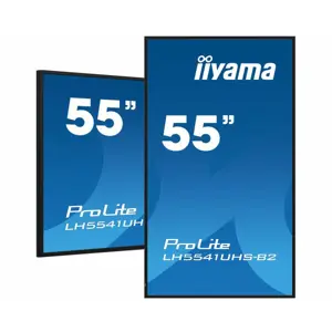 iiyama LH5541UHS-B2 Signage Display Kiosk design 138.7 cm (54.6") LCD 500 cd/m² 4K Ultra HD Black Built-in processor 18/7