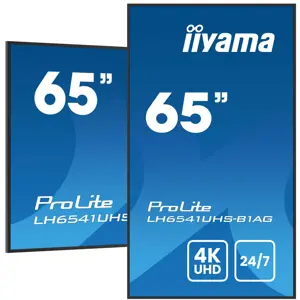 iiyama LH6541UHS-B1AG Signage Display 163.8 cm (64.5") LCD 500 cd/m² 4K Ultra HD Black 24/7