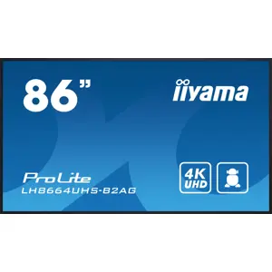 iiyama LH8664UHS-B2AG Signage Display Digital signage flat panel 2.18 m (86") Wi-Fi 500 cd/m² 4K Ultra HD Black Built-in processor Android 24/7