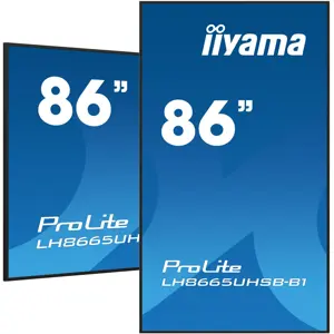 iiyama LH8665UHSB-B1 Signage Display Kiosk design 2.18 m (86") LED Wi-Fi 800 cd/m² 4K Ultra HD Black Built-in processor Android 11 24/7