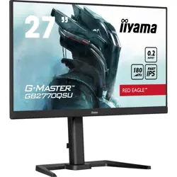 IIYAMA Monitor LED GB2770QSU-B6 27" Fast IPS Gaming 2560 x 1440 @180Hz 400 cd/m² 1200:1 0.2ms HDMI DP 4xUSB 3.2 	swivel, tilt, pivot (rotation both sides)