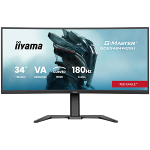 IIYAMA Monitor LED GCB3484WQSU-B1 34" VA 1500R 3440 x 1440 180Hz 21:9 500 cd 4000:1 0.4ms HDMI DP USB HUB Full Ergo
