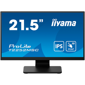 IIYAMA Monitor LED T2252MSC-B2AG  21.5" PCAP 10pt Touchscreen monitor featuring IPS panel technology, Edge-to-Edge glass design and Anti Glare coating HDMI DP USB HUB Tilt 3y