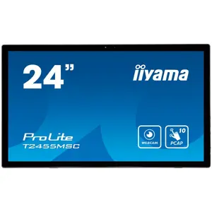 IIYAMA Monitor LED T2455MSC-B1 24” multi-touch IPS 1920x1080 16:9 400cd 1000:1 5ms projective capacitive touch HDMI DP USB