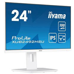 IIYAMA Monitor LED XUB2492HSU-W6 WHITE 23.8" IPS 1920 x 1080 @100Hz 16:9 250 cd/m² 1300:1 0.4ms HDMI DP USB 4 x 3.2 Full Ergonomic