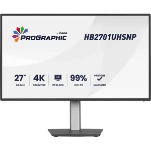 iiyama PROGRAPHIC HB2701UHSNP-B1 computer monitor 68.6 cm (27") 3840 x 2160 pixels 4K Ultra HD LCD Black