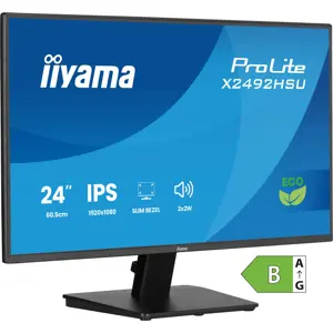 iiyama ProLite 24” IPS Full HD panel with 4-side slim bezel and B energy class