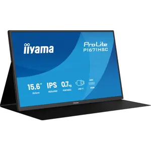 iiyama ProLite P1671HSC-B1 computer monitor 39.6 cm (15.6") 1920 x 1080 pixels Full HD LED Black