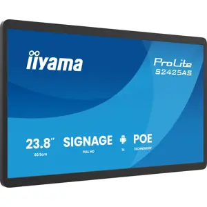 iiyama ProLite S2425AS-B1P Digital signage flat panel 60.5 cm (23.8") LCD Wi-Fi 500 cd/m² Full HD Black Built-in processor Android 24/7