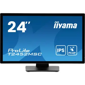 iiyama ProLite T2452MSC-B1AG computer monitor 60.5 cm (23.8") 1920 x 1080 pixels Full HD LED Touchscreen Black