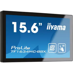 iiyama ProLite TF1634MC-B8X computer monitor 39.6 cm (15.6") 1920 x 1080 pixels Full HD LED Touchscreen Multi-user Black