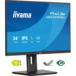 iiyama ProLite XB2495WSU-B1 computer monitor 61.2 cm (24.1") 1920 x 1200 pixels Full HD LCD Black