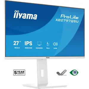 iiyama ProLite XB2797QSU-W1 computer monitor 68.6 cm (27") 2560 x 1440 pixels Quad HD LED White