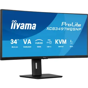 iiyama ProLite XCB3497WQSNP-B1 computer monitor 86.4 cm (34") 3440 x 1440 pixels UltraWide Quad HD LED Black
