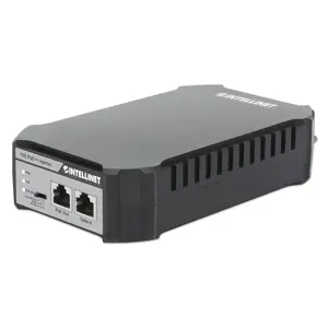 Intellinet 10G PoE++ Injector One 95 W Port, IEEE 802.3bt (4PPoE) Compliant, Metal Housing, Wall-mount Option