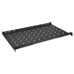 Intellinet 19" Fixed Shelf (adjustable), 1U, 750mm shelf depth, 750 to 950mm adjustable rail depth, Max 20kg, Black, Lifetime warranty