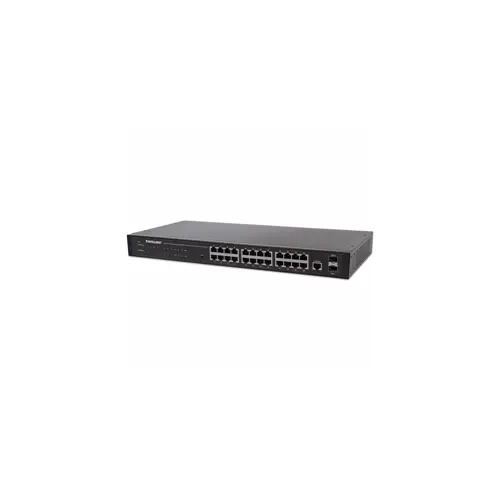 Mrežni prekidač INTELLINET 24-Port Network Switch (24 porta RJ45, Rackmount, Gigabit, 4 SFP, Ethernet Web-Smart, 10/100/1000 Mbit)