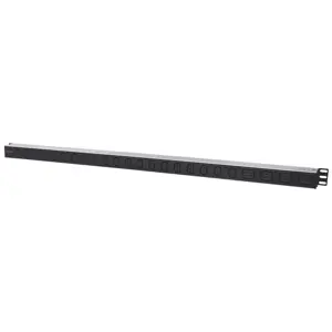 Intellinet Vertical Rackmount 24-Output Power Distribution Unit (PDU), 20 x C13 & 4 x Output C19, Removable Power Cable, Rear C20 Input