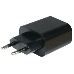 Inter-Tech Power Adapter, USB Type-C & Type-A port, Power Delivery + Quick Charge 3.0, 20W crna, Retail